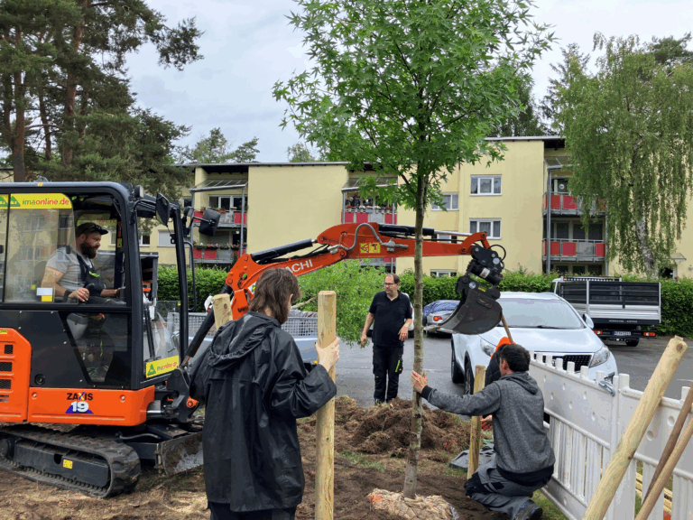 Pflanzung von Klimabäumen für wbg Nürnberg Immobilienunternehmen GmbH